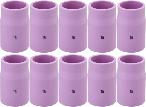 Miniatura 4 de RIVERWELD TIG - Boquilla de alúmina con lente de gas, vasos de cerámica Jumbo de gran diámetro 53N87 12# 3/4 pulgadas 53N88 5/8 pulgadas #10 53N89