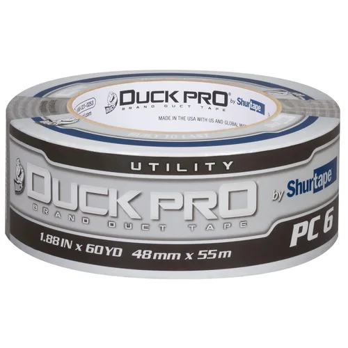 Duck Pro by Shurtape - Cinta adhesiva de tela coextruida de grado utilitario para embalaje, sellado, impermeabilización, 1.890 in x 60 yardas, 6.0