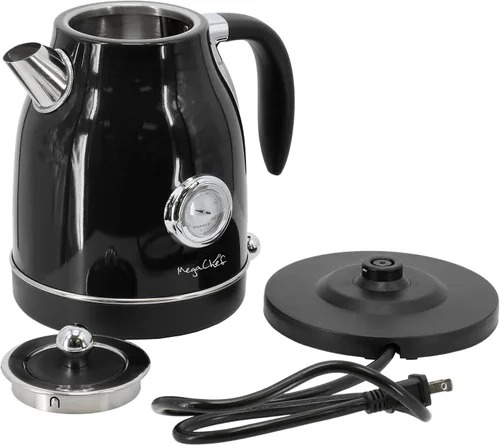 Miniatura 3 de MegaChef Tetera eléctrica de 1.7 litros y tostadora de 2 rebanadas (Negro)
