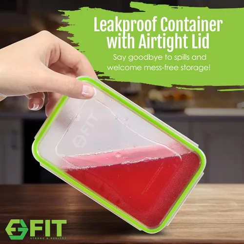 Miniatura 5 de Lonchera Bento para niños y adultos, contenedor reutilizable para preparación de comidas, contenedor de 3 compartimentos con tapa hermética