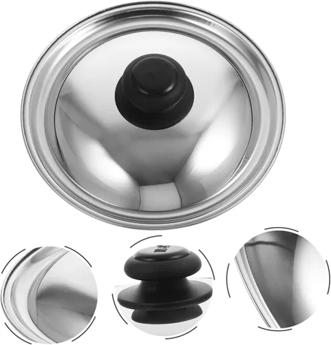 Miniatura 5 de DOITOOL Tapa de sartén de cúpula universal tapa de olla cubierta de metal para olla Wok vaporera acero inoxidable estilo aleatorio