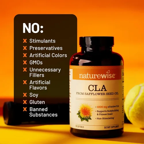 Miniatura 8 de Naturewise CLA 1250 softgels, 0.035 oz, CLA100-90-US-A, 1, 1