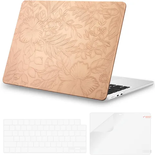 Miniatura 19 de iCasso Funda para MacBook Air de 13 pulgadas 2017-2010 versión anterior modelo A1466 A1369, carcasa rígida de cuero retro para MacBook Air de 13