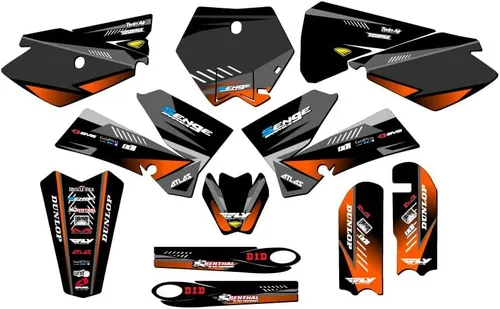Miniatura 14 de Kit de base gráfica SX 105 Surge Black Senge 2006-2012 compatible con KTM