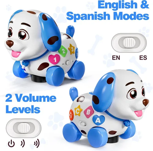 Miniatura 6 de HumorPlay Juguete Musical de Cachorro para Bebé de 6-12-18 Meses, Juguetes de Arrastrarse y Caminar para Niño Niña de 1 Año de Edad, Regalo