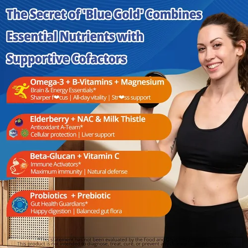 Miniatura 6 de Gomitas orgánicas de espirulina azul Chlorella, superalimentos y excelente fuente de alta ficocianina vegana, clorofila, complejo B, minerales