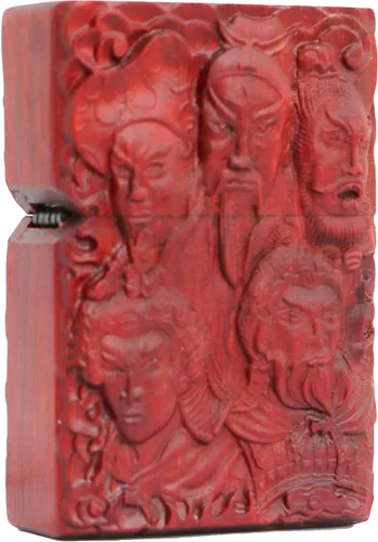 Miniatura 11 de Carcasa exterior de palisandro Huanghuali natural tallado para módulo Zippo (1000 brazos Avalokiteshvara de la diosa 3#)