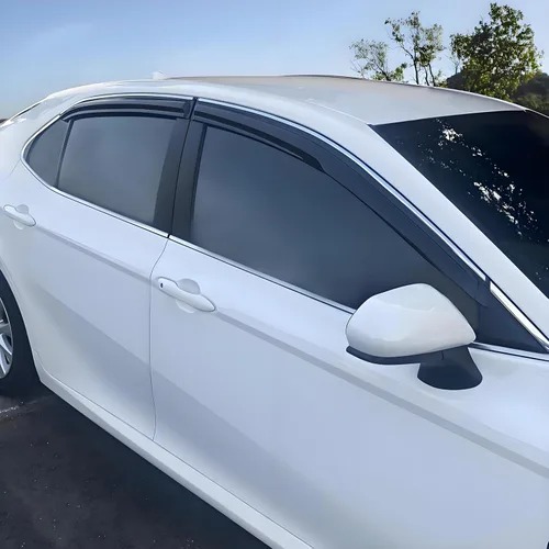 Miniatura 3 de Viseras para ventanas para Mazda 3 Sedán 4 puertas 2004 2005 2006 2007 2008 2009 estilo JDM Mugen, deflector de viento, protector solar y de lluvia