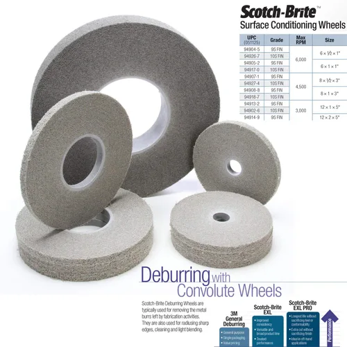 Miniatura 5 de Scotch-Brite(TM) EXL PRO rueda de rebarbado, 6 x 1 x 1, 1