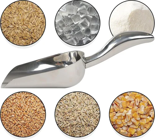 Miniatura 3 de LEMONSODA Cuchara de hielo de acero inoxidable – 14 onzas – Metal inoxidable – Ideal para bar, hielo, harina, café, recipientes – Cuchara de hielo
