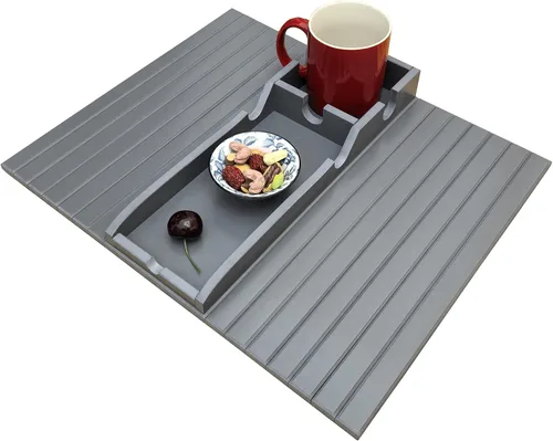 Miniatura 5 de Soporte para tazas de sofá, mesa de sofá para sofá, mesa de reposabrazos, mesa portátil, mesas de bandeja y mesas auxiliares para espacios pequeños.