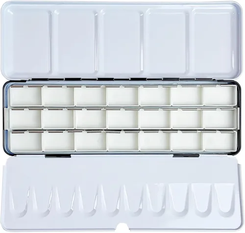 Miniatura 13 de 150 piezas de plástico transparente vacío para acuarelas – 0.07 onzas líquidas de capacidad, bandejas de pintura recargables para acuarelas sólidas
