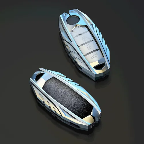 Miniatura 3 de Funda para llavero Nissan con llavero, elegante y duradera funda de protección de aleación de zinc compatible con Altima Maxima Rogue Armada