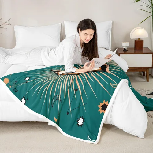 Miniatura 157 de Manta Throw con Estampado Egipcio Dorado Estilo Antiguo Egipto Manta Sherpa Patrón de Jeroglíficos del Antiguo Egipto Manta de Vellón para Niños