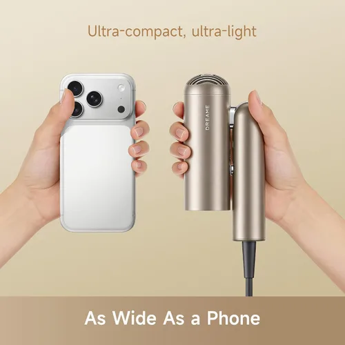 Miniatura 2 de Dreame Secador de pelo Pocket Pro, secador de pelo de viaje de doble voltaje con difusor, soplador de pelo iónico profesional de alta velocidad