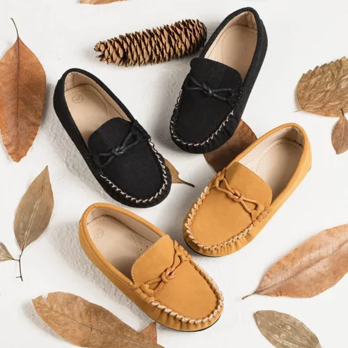 Miniatura 2 de CENCIRILY Mocasines para niños y niñas suaves sin cordones para vestir Oxford zapatos planos casuales para barco uniforme escolar mocasines
