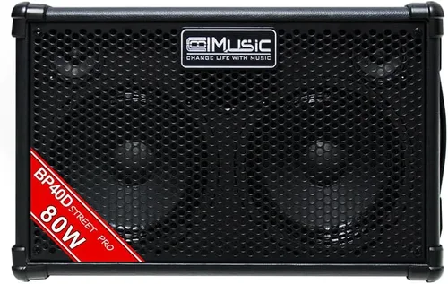 Miniatura 2 de Coolmusic BP40D amplificador acústico para guitarra eléctrica portátil con Bluetooth, altavoz de 80W con batería y efectos de reverberación, coro