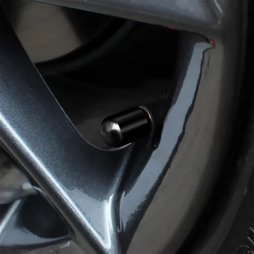 Miniatura 6 de Osilly Tapones para válvulas de neumáticos de automóvil, 4 tapas de vástago de válvula de aleación de aluminio, tapas de válvula de aire