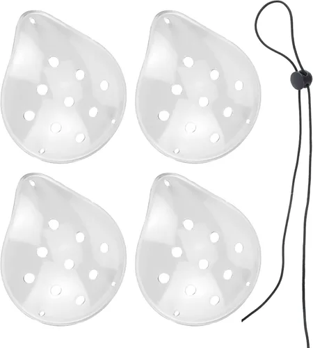 4 parches de plástico para ojos de 9 agujeros con 4 cuerdas elásticas, transpirables y cómodos, protección ocular, adecuados para niños, adultos,