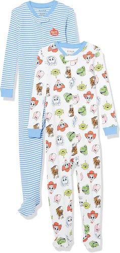Miniatura 17 de Amazon Essentials Disney Marvel Star Wars - Pijama unisex de algodón con pies para bebés y niños pequeños, paquete múltiple