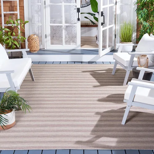 Miniatura 41 de SAFAVIEH Hampton Collection - Alfombra lavable para exteriores de 2 x 9 pies, color marfil y gris, no desprende pelusa y fácil de limpiar, ideal