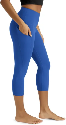 Miniatura 65 de ODODOS - Leggings capri de cintura alta para mujer con bolsillos, control de abdomen, no se transparentan, para entrenamiento atlético, running