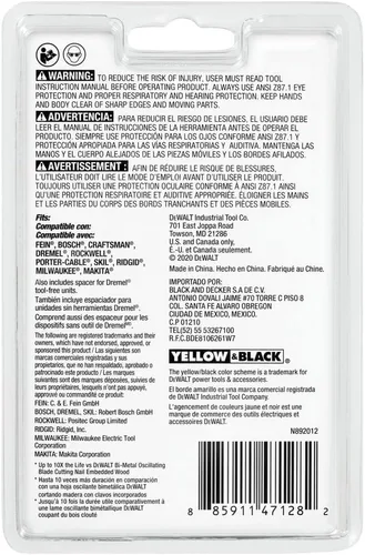 Miniatura 4 de DEWALT Hoja oscilante de carburo DWA4250, 1-3/8