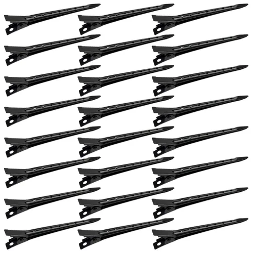 Miniatura 40 de 24 Paquetes de Pinzas Pico de Pato, Bantoye 2.75 Pulgadas Pinzas de Cocodrilo Rizadoras de Metal Antioxidante con Agujeros para Peinado del Cabello