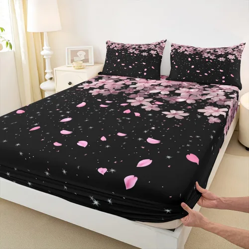 Miniatura 10 de Homewish Dreamcatcher - Juego de sábanas bajeras bohemias con mandala de 2 piezas con 1 funda de almohada, juego de sábanas bajeras de poliéster