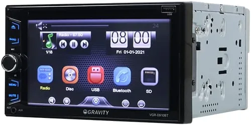 Miniatura 3 de Gravity D910BT - Receptor estéreo de coche de 6.2 pulgadas, 200 vatios, doble DIN 2DIN, pantalla táctil HD con DVD/CD/MP3/FM/USB/SD, compatible