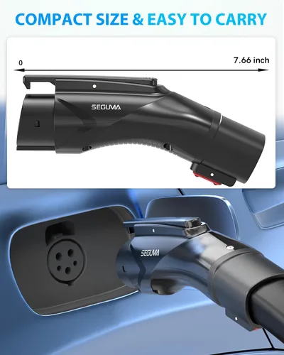 Miniatura 5 de Adaptador de carga EV para Tesla a J1772, hasta 60 amperios con bloqueo de seguridad, IP65, adaptador portátil J1772 Tesla, compatible con cargador
