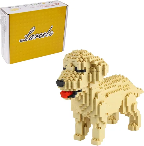 Miniatura 15 de Larcele Juego de Bloques de Construcción de Perro Micro, Kit de Ladrillos de Juguete de Construcción Mini para Mascotas, 950 Piezas KLJM-02