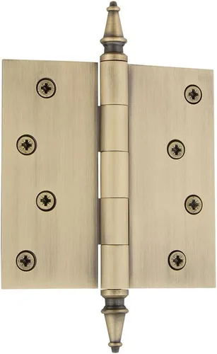 Miniatura 109 de Grandeur Hardware 824304 Bisagra residencial con punta de bellota de 3.5 pulgadas con esquinas de radio de 5/8 pulgadas en peltre antiguo