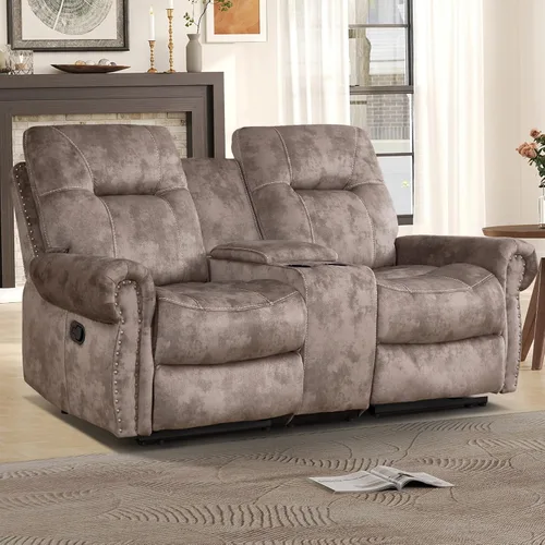 Miniatura 23 de EBELLO - Silla reclinable eléctrica con masaje y calor, sillón reclinable de tela suave para adultos, sofá reclinable individual acolchado, diseño