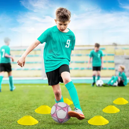 Miniatura 7 de Juego de porterías de fútbol para niños para patio trasero – 2 de 4 x 3 pies, equipo portátil de entrenamiento de portería de fútbol, red de fútbol