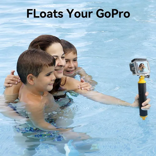 Miniatura 2 de TELESIN Empuñadura flotante para GoPro Hero 13 12 11 10 9 8 7+ Series, DJI, Insta360 más cámaras de acción, palo de selfie submarino adecuado