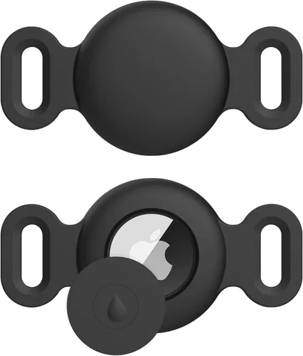 Soporte para Airtag para collar de perro Apple Airtag para rastreador de perros, paquete de 2 accesorios de seguimiento GPS, funda de silicona