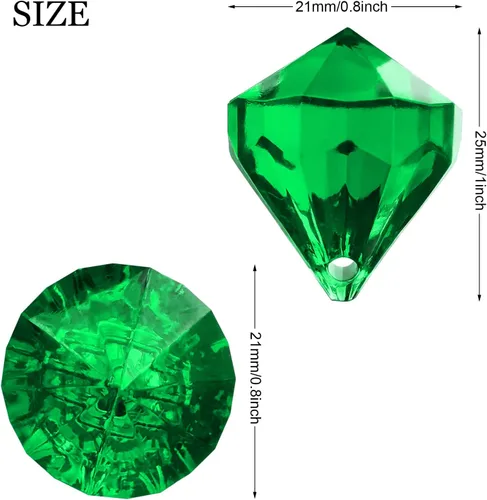 Miniatura 4 de Relleno de jarrón de gemas falsas de diamantes acrílicos, 110 piezas de diamantes de plástico, joyas de cristales grandes con agujeros para niños