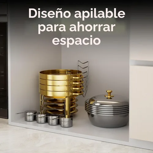 Miniatura 5 de Platos de roce para buffet, paquete de 4 platos redondos de acero inoxidable de 5 cuartos de galón para fiestas en casa, reuniones de Navidad