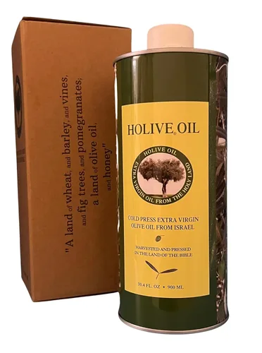 HOLIVE Aceite de oliva de Israel | Virgen extra | Primera prensa en frío y cosecha temprana | Rico en polifenoles | Baja acidez premium | AOVE sin