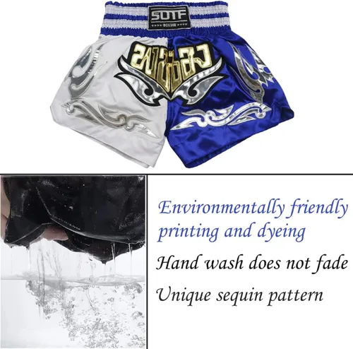 Miniatura 4 de Pantalones cortos de boxeo para mujer, pantalones cortos de entrenamiento de artes marciales mixtas para hombres, BJJ Muay Thai, pantalones cortos