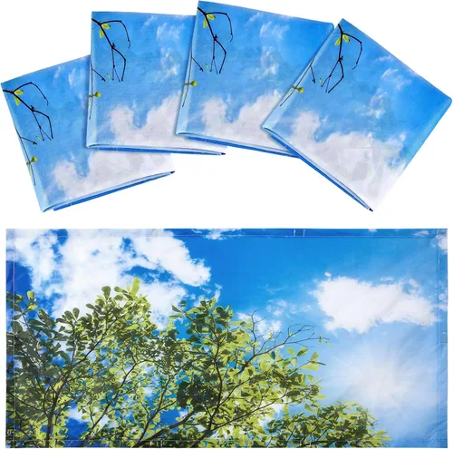 Miniatura 12 de Hortsun Paquete de 4 cubiertas de luz fluorescente 4 x 2 pies, cubierta de luz magnética para techo suspendido, filtros de luz fluorescente
