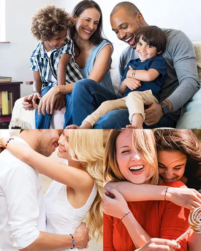 Miniatura 7 de Pulsera de 7 nudos contra el mal de ojo para mujeres, hombres y bebés, cuerda roja negra rosa, protección contra el mal de ojo, buena suerte, regalo
