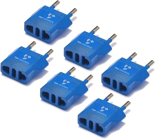 Miniatura 8 de Adaptador de corriente de viaje de Estados Unidos a Bélgica para conectar enchufes eléctricos de América del Norte a tomacorrientes belgas para Negro