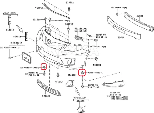 Miniatura 7 de Rexka 40 unids Soporte de parachoques delantero Splash Shield debajo de la cubierta Nylon Tuerca Ojal M5.5 Tornillo 90189-06193 para Toyota Lexus 40