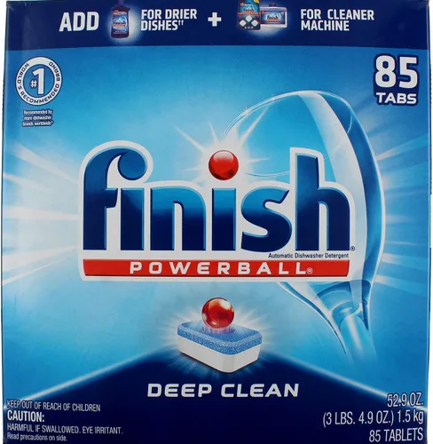 Finish - Todo en 1-85ct - Detergente para lavavajillas - Powerball - Tabletas para lavavajillas - Pestañas para platos - Aroma fresco