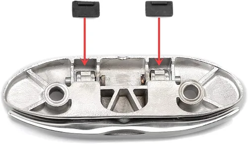 Miniatura 6 de Tacos plegables para barco de 4-1/2 pulgadas, acero inoxidable 316, tacos de muelle abatibles, paquete de 2
