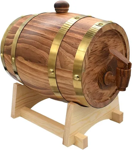 Miniatura 3 de Barriles de envejecimiento de roble de 3 L, dispensador de barril de whisky para el hogar, cubo de vino para vino, licores, cerveza y licor