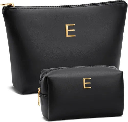 Miniatura 58 de Regalos para mujeres Juego de bolsa de maquillaje inicial para niñas, regalos personalizados para dama de honor, amiga, graduación, profesora