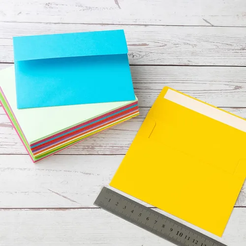 Miniatura 3 de Paquete de 100 sobres de invitación coloridos A2 autoadhesivos, 4.37 x 5.75 pulgadas Para invitaciones de boda y fiesta, para tarjetas